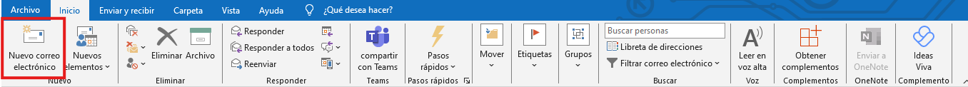 Nuevo correo electrónico