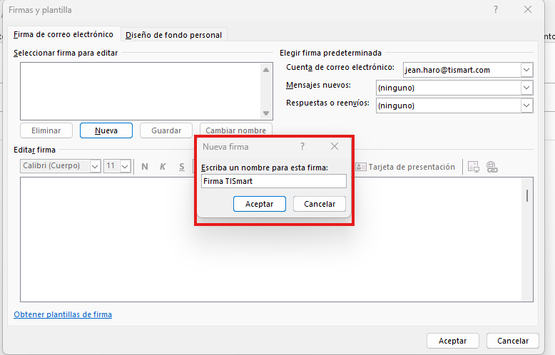 Nombrar firma
